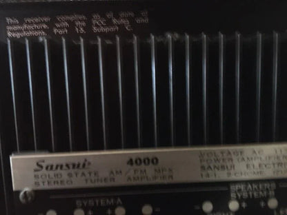 SANSUI Solid State 4000 AM/FM Stereo Tuner Amplifier