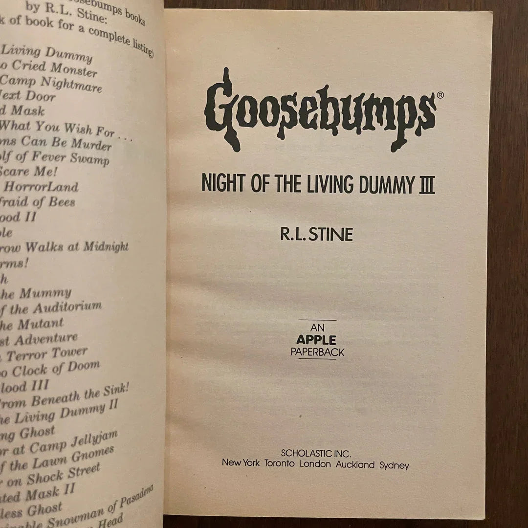 Goosebumps #40 ‘Night of the Living Dummy 3'; R.L. Stine, 1995 - 1E1P - reJUNKshop