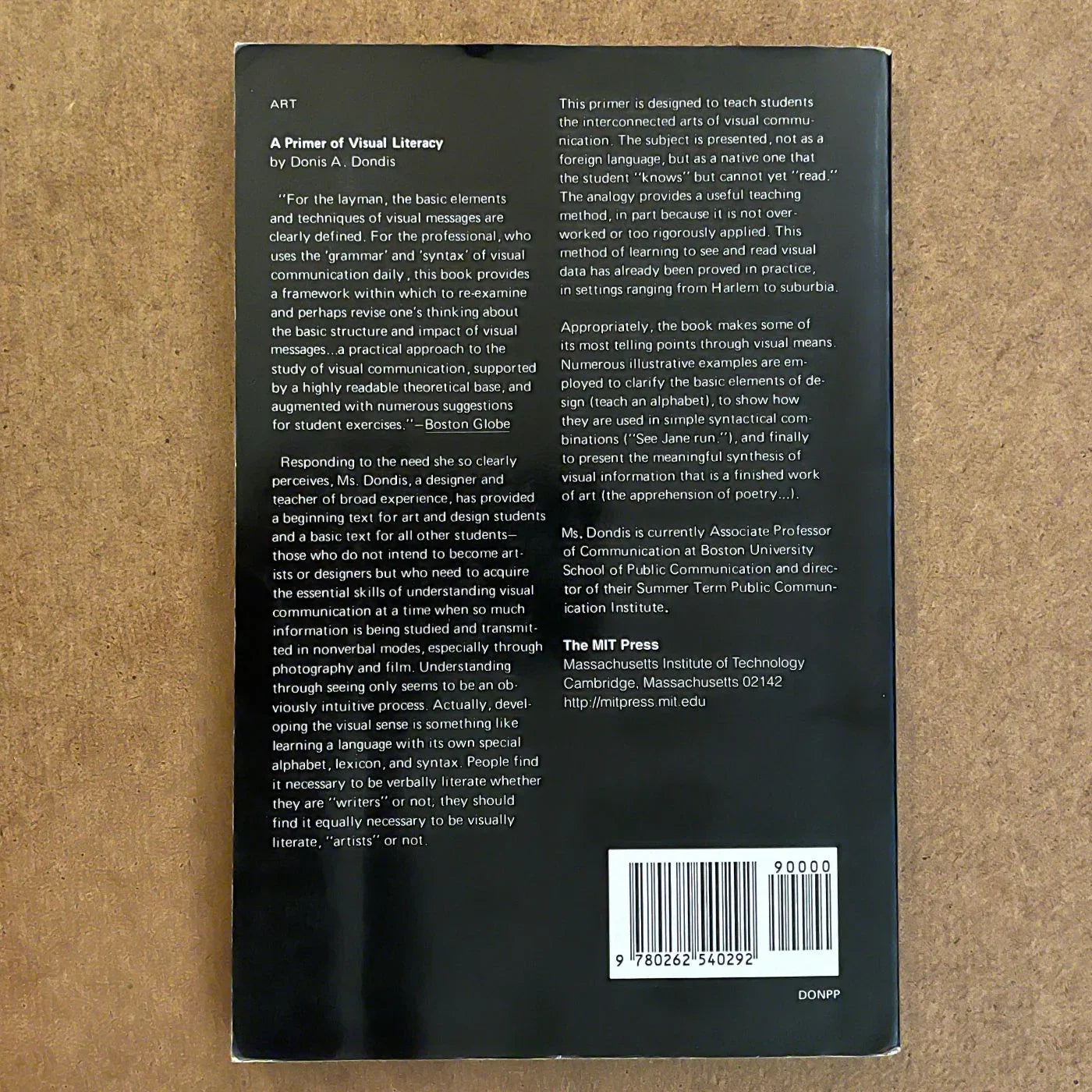 'A Primer of Visual Literacy' Donis A. Dondis, 1974 - reJUNKshop