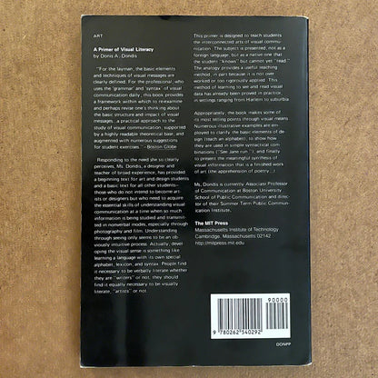 'A Primer of Visual Literacy' Donis A. Dondis, 1974 - reJUNKshop